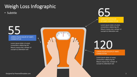 Gewichtsverlust infografik, Folie 2, 04364, Infografiken — PoweredTemplate.com