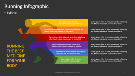 Running - Wellness Infographic, Slide 2, 04366, Infographics — PoweredTemplate.com