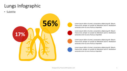 Pulmões - infográficos médicos, Modelo do PowerPoint, 04368, Infográficos — PoweredTemplate.com