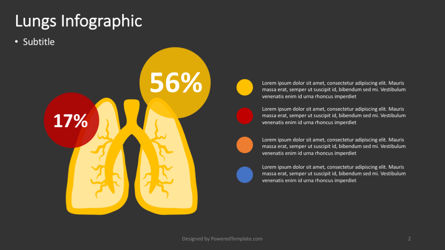 폐 - 의학 infographics, 슬라이드 2, 04368, 인포메이션 그래픽 — PoweredTemplate.com