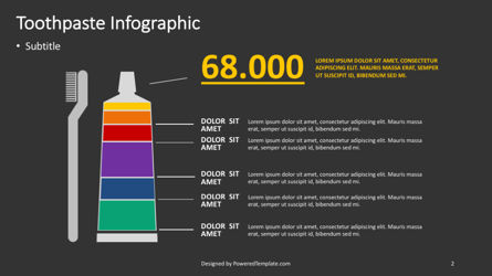 Infographie de dentifrice, Diapositive 2, 04369, Infographies — PoweredTemplate.com