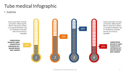 Tubo infografica medica, Gratis Modello PowerPoint, 04371, Infografiche — PoweredTemplate.com