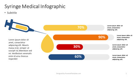 Spuit medische infographic, PowerPoint-sjabloon, 04373, Infographics — PoweredTemplate.com