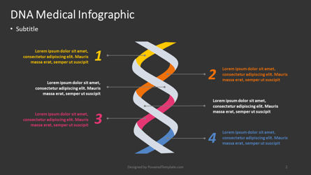 Dna-medische infographic, Dia 2, 04374, Infographics — PoweredTemplate.com