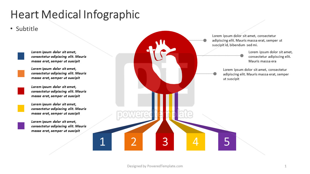 Human Heart Medical Infographic Free Presentation Template For Google Slides And Powerpoint 04378