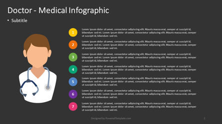 Docteur - infographie médicale, Diapositive 2, 04387, Infographies — PoweredTemplate.com