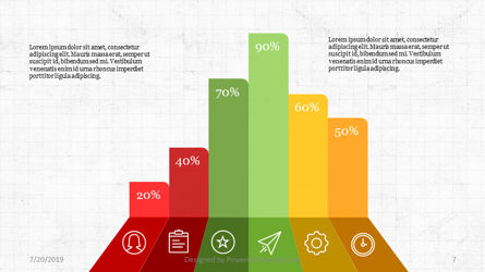 Grafici di affari infografica, Slide 14, 04394, icone — PoweredTemplate.com