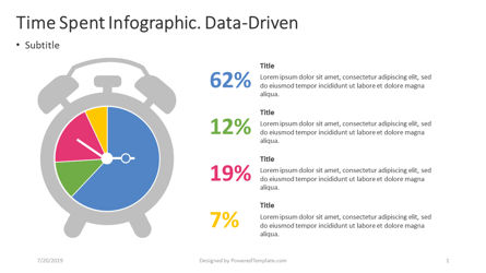 Time Spent Infographic - Data-Driven, 04397, Data Driven Diagrams and Charts — PoweredTemplate.com