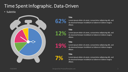 Time Spent Infographic - Data-Driven, Slide 2, 04397, Data Driven Diagrams and Charts — PoweredTemplate.com