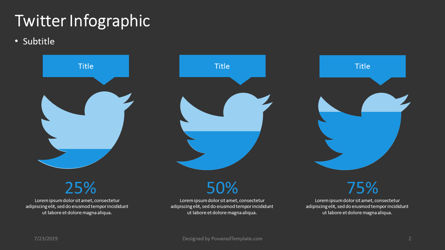 Infográfico de twitter, Deslizar 2, 04401, Infográficos — PoweredTemplate.com