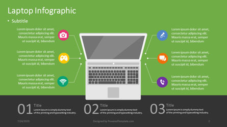 Laptop infographik, Folie 2, 04403, Infografiken — PoweredTemplate.com