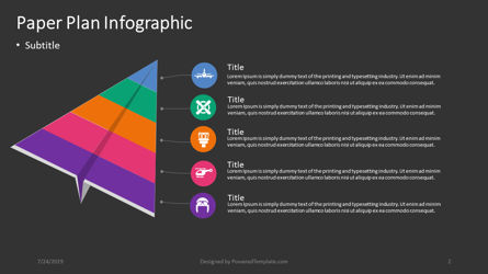 Papierflieger infografik, Folie 2, 04405, Infografiken — PoweredTemplate.com