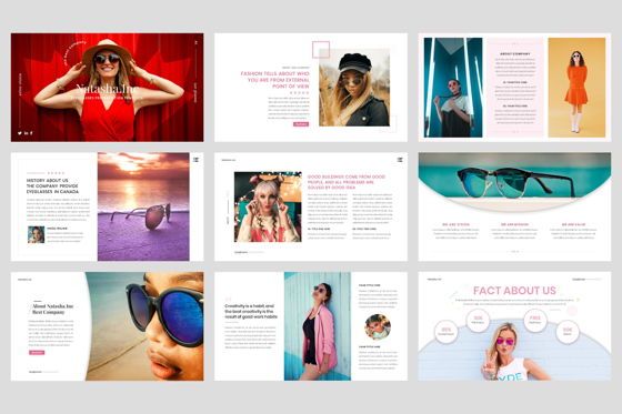 Fashion - Eyeglasses Google Slide Template, Diapositiva 2, 04424, Modelos de negocios — PoweredTemplate.com