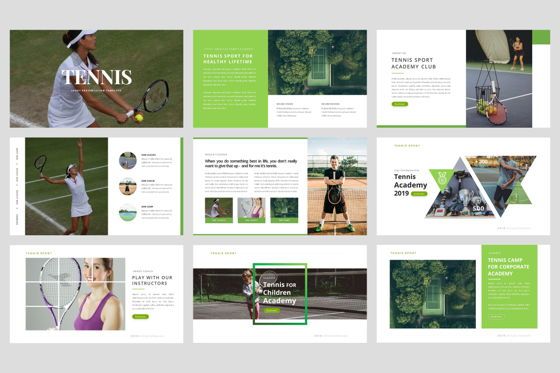 Tennis - Sport Google Slide Template, Dia 2, 04433, Businessmodellen — PoweredTemplate.com