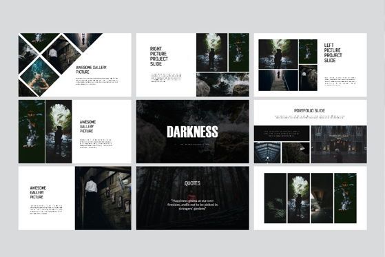Darkness - PowerPoint Template, Diapositive 9, 04487, Modèles de présentations — PoweredTemplate.com