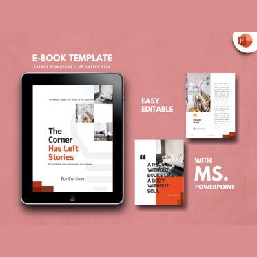 Interior eBook PowerPoint Presentation Template, PowerPoint-Vorlage, 04495, Präsentationsvorlagen — PoweredTemplate.com