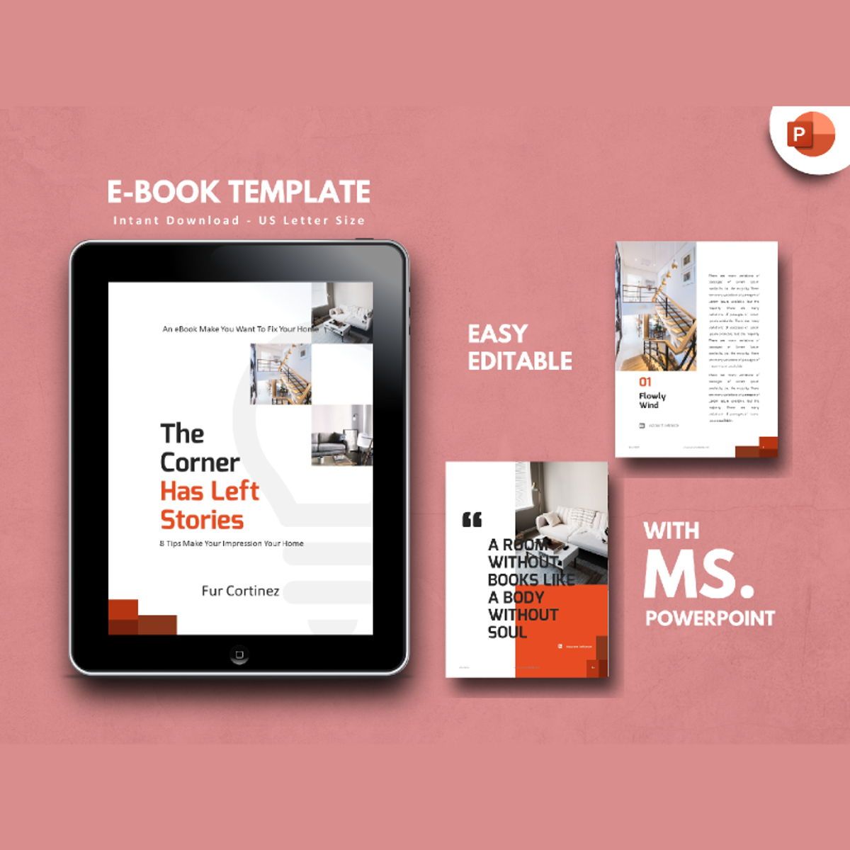 Interior Ebook Powerpoint Presentation Template プレゼンテーションテンプレート