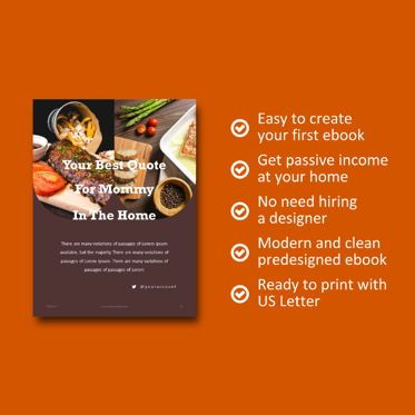 Recipes Food eBook PowerPoint Presentation Template, Slide 9, 04499, Presentation Templates — PoweredTemplate.com