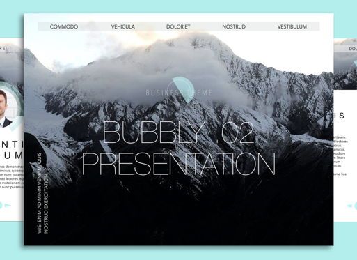 Bubbly 02 Powerpoint and Google Slides Presentation Template, 04596, Plantillas de presentación — PoweredTemplate.com