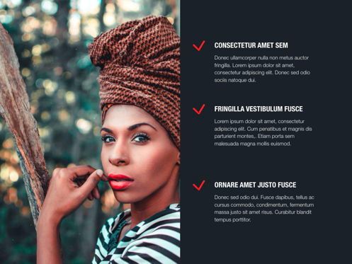 Fashion Tale Powerpoint and Google Slides Presentation Template, Slide 9, 04608, Presentation Templates — PoweredTemplate.com