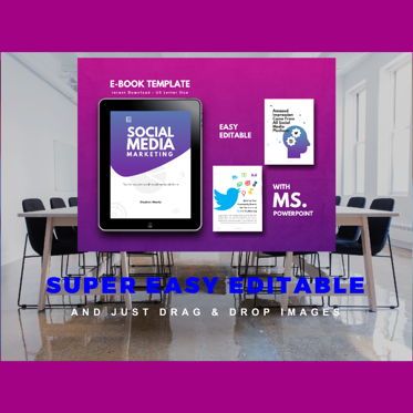 Social Media Marketing eBook PowerPoint Template, Deslizar 10, 04715, Infográficos — PoweredTemplate.com