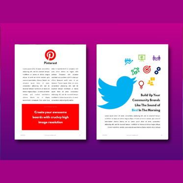 Social Media Marketing eBook PowerPoint Template, Deslizar 7, 04715, Infográficos — PoweredTemplate.com
