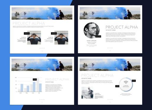 Project Alpha Keynote Presentation Template, Slide 5, 04739, Modelli di lavoro — PoweredTemplate.com