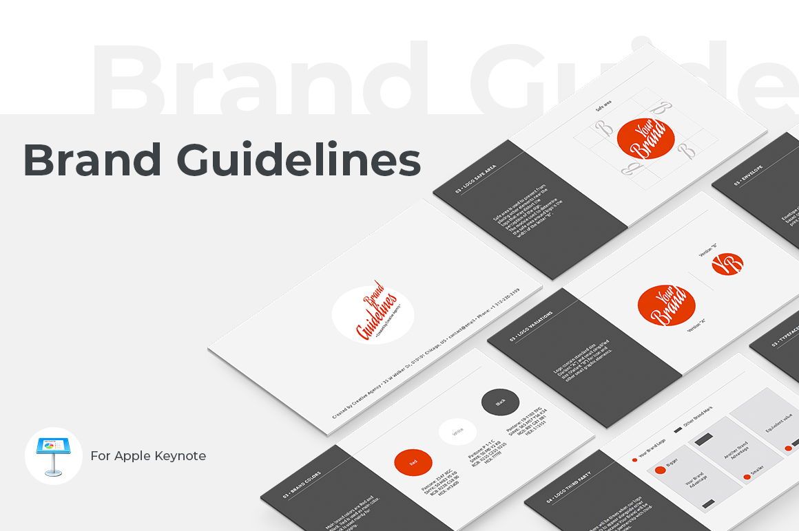 Brand Guidelines Keynote Presentation Template Prasentationsvorlage