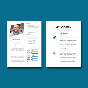 Graphic Designer Portfolio eBook PowerPoint Template, 슬라이드 4, 04763, 프레젠테이션 템플릿 — PoweredTemplate.com