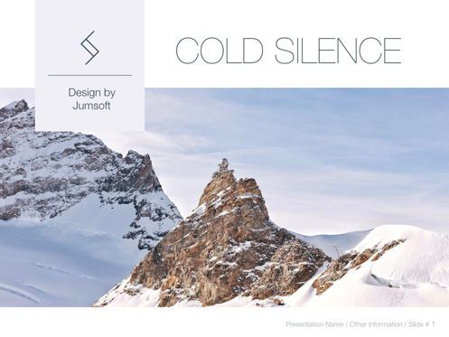 Cold Silence Keynote Template, Diapositiva 2, 04788, Plantillas de presentación — PoweredTemplate.com