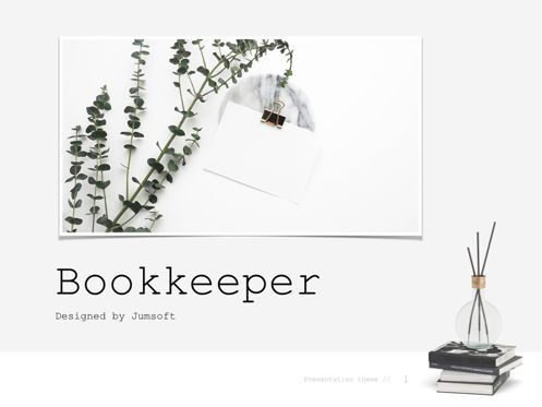 Bookkeeper Keynote Template, 幻灯片 2, 04791, 演示模板 — PoweredTemplate.com