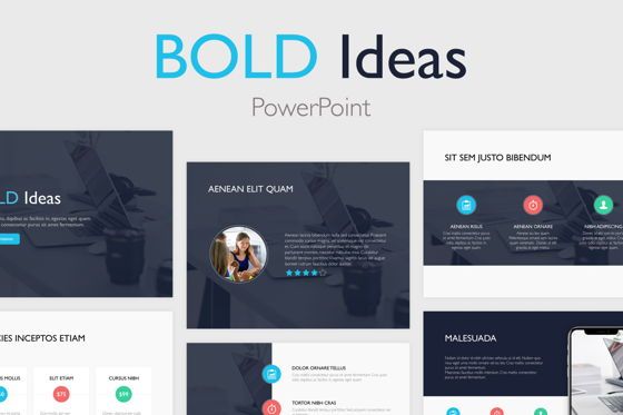 Bold Ideas PowerPoint Template, Modelo do PowerPoint, 04837, Modelos de Apresentação — PoweredTemplate.com