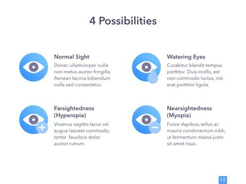 Eye Health Google Slides Template, Diapositive 13, 04845, Schémas et graphiques médicaux — PoweredTemplate.com