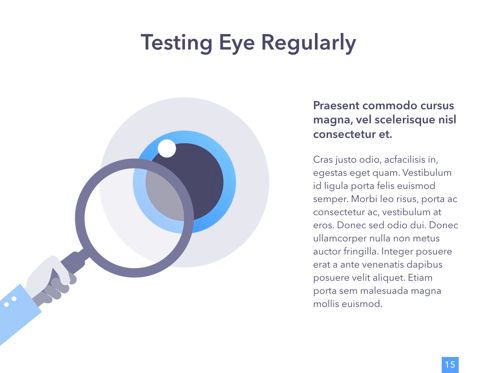 Eye Health Google Slides Template, 幻灯片 16, 04845, 医疗图和图表 — PoweredTemplate.com