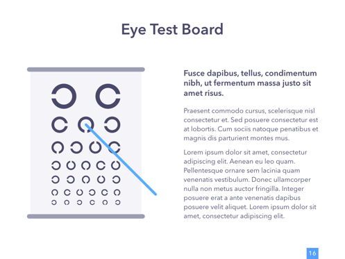 Eye Health Google Slides Template, Slide 17, 04845, Diagrammi e Grafici Medici — PoweredTemplate.com