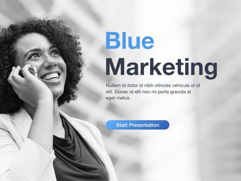 Marketing Blues Keynote Template, Deslizar 2, 04854, Modelos de Apresentação — PoweredTemplate.com