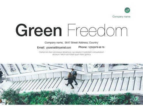 Green Freedom Keynote Presentation Template, Slide 25, 04885, Modelli di lavoro — PoweredTemplate.com