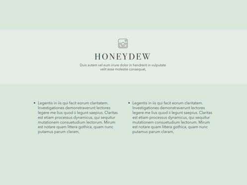 Honeydew Keynote Presentation Template, Diapositiva 18, 04886, Modelos de negocios — PoweredTemplate.com