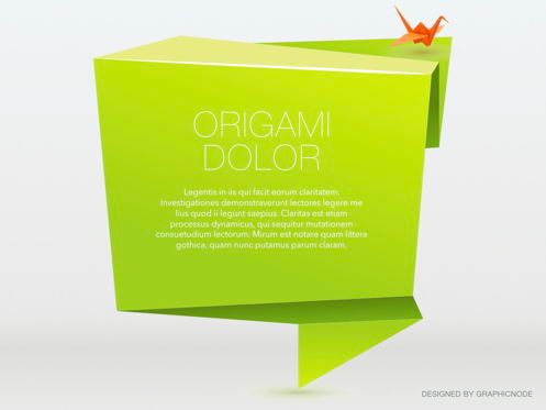 Origami Keynote Presentation Template, Diapositive 13, 04888, Modèles commerciaux — PoweredTemplate.com