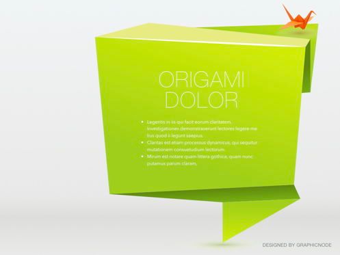 Origami Keynote Presentation Template, Slide 15, 04888, Modelli di lavoro — PoweredTemplate.com