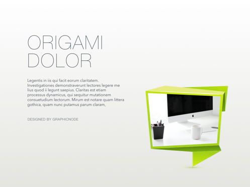 Origami Keynote Presentation Template, Diapositive 18, 04888, Modèles commerciaux — PoweredTemplate.com