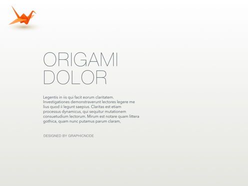 Origami Keynote Presentation Template, Slide 5, 04888, Modelli di lavoro — PoweredTemplate.com