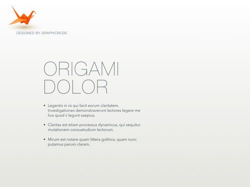 Origami Keynote Presentation Template, Slide 6, 04888, Modelli di lavoro — PoweredTemplate.com
