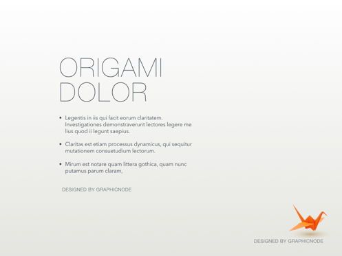 Origami Keynote Presentation Template, Slide 8, 04888, Modelli di lavoro — PoweredTemplate.com
