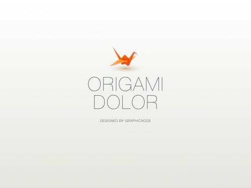 Origami Keynote Presentation Template, Slide 9, 04888, Model Bisnis — PoweredTemplate.com