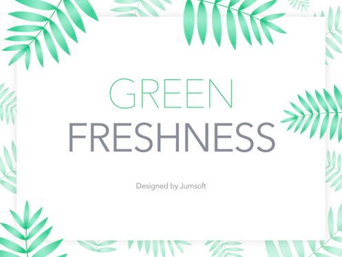 Green Freshness PowerPoint Template, Folie 2, 04899, Präsentationsvorlagen — PoweredTemplate.com