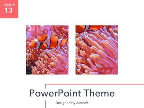 Living Coral PowerPoint Theme, Diapositiva 14, 04969, Plantillas de presentación — PoweredTemplate.com