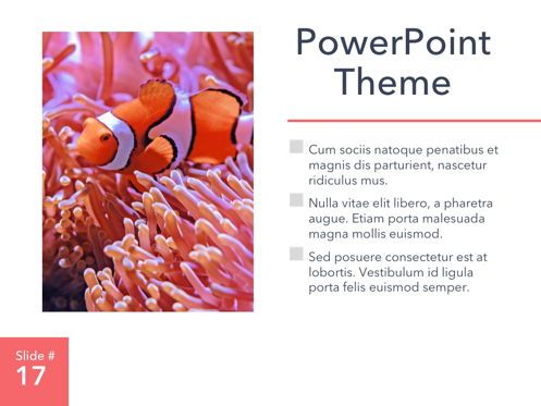 Living Coral PowerPoint Theme, Diapositiva 18, 04969, Plantillas de presentación — PoweredTemplate.com