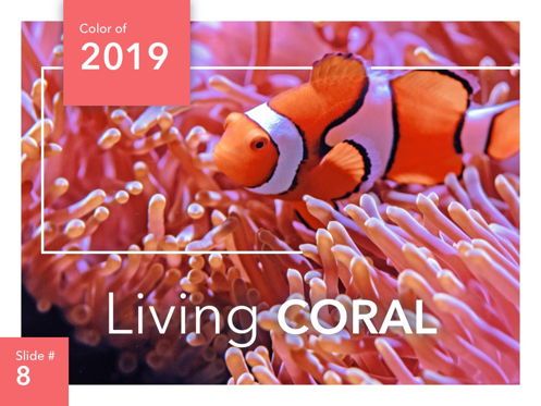 Living Coral PowerPoint Theme, Diapositiva 9, 04969, Plantillas de presentación — PoweredTemplate.com