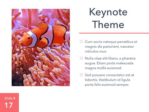 Living Coral Keynote Theme, Slide 18, 04976, Presentation Templates — PoweredTemplate.com